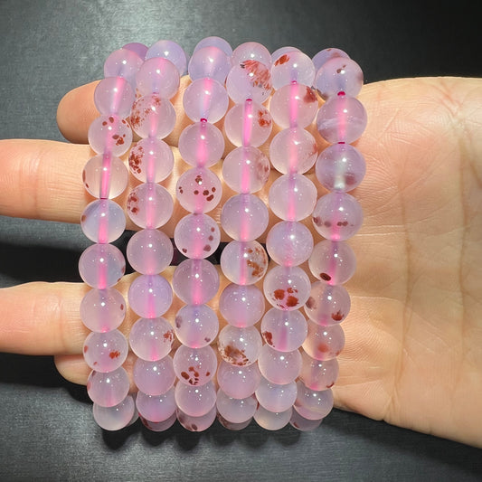 Cinnabar agate bracelet