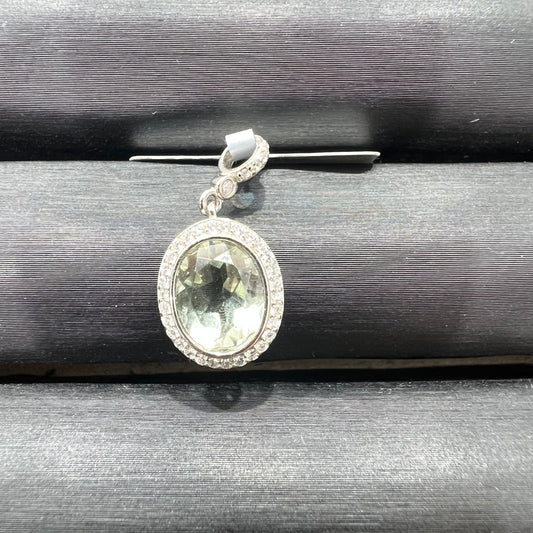 prasiolite pendant silver 925