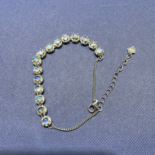 Moon stone bracelet silver 925