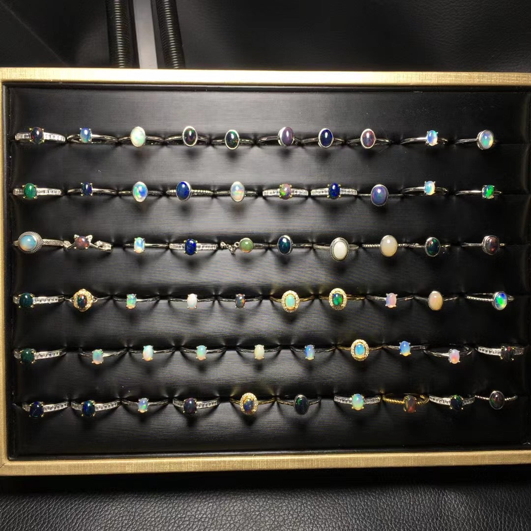 Opal ring silver 925