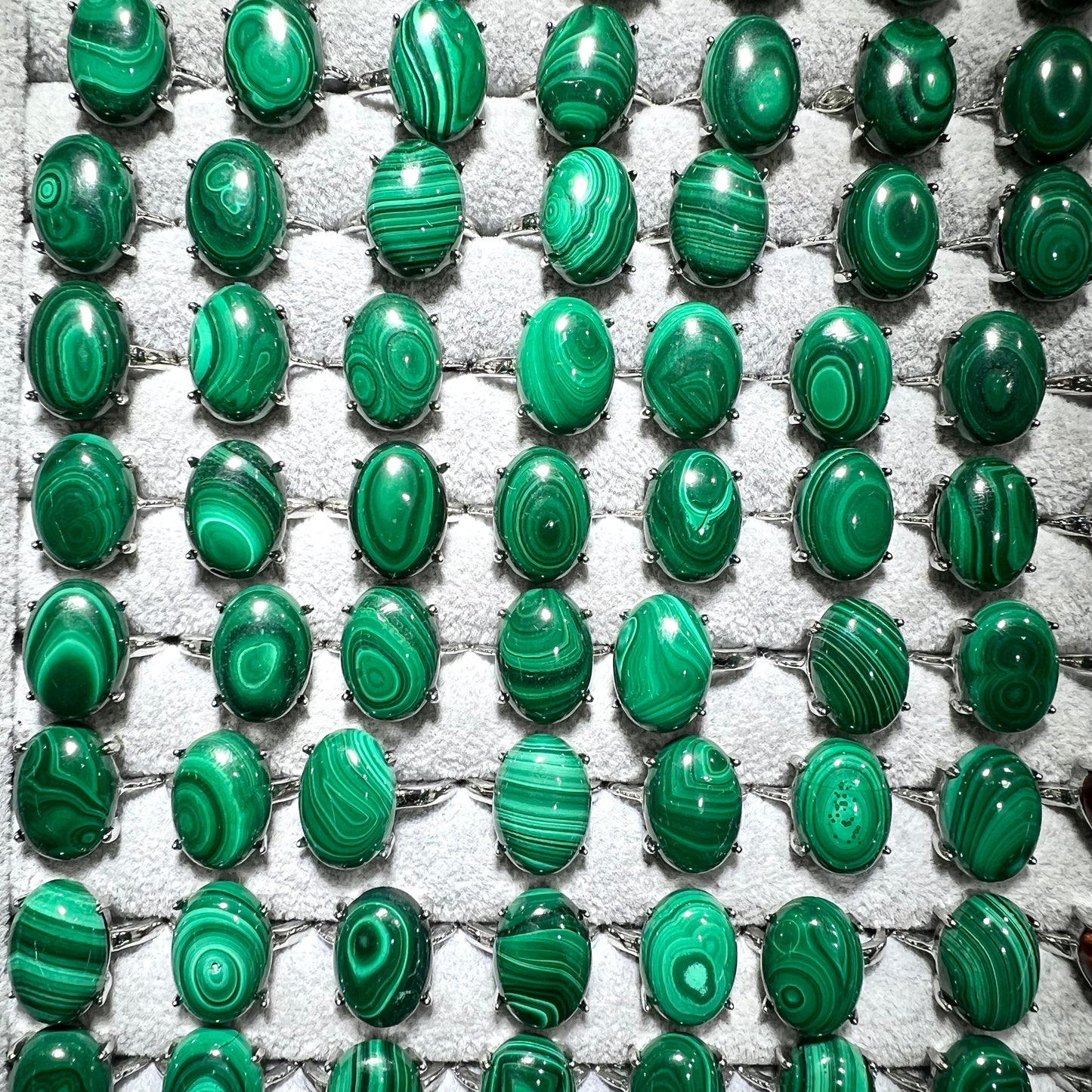 Malachite ring copper