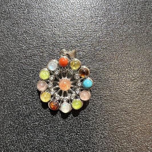 Colored crystal pendant