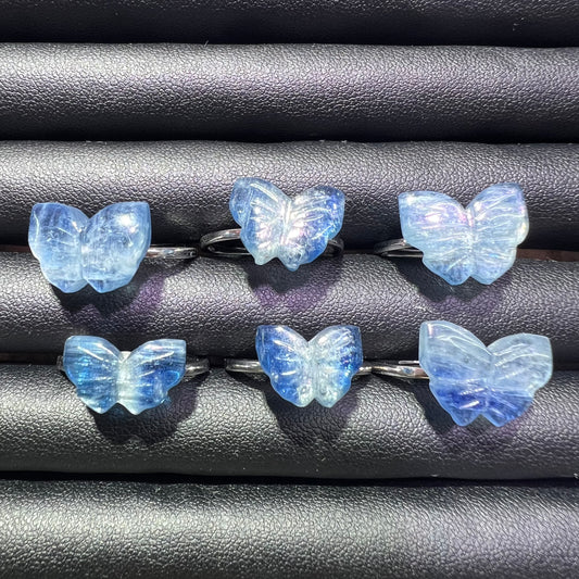 Kayanite silver ring