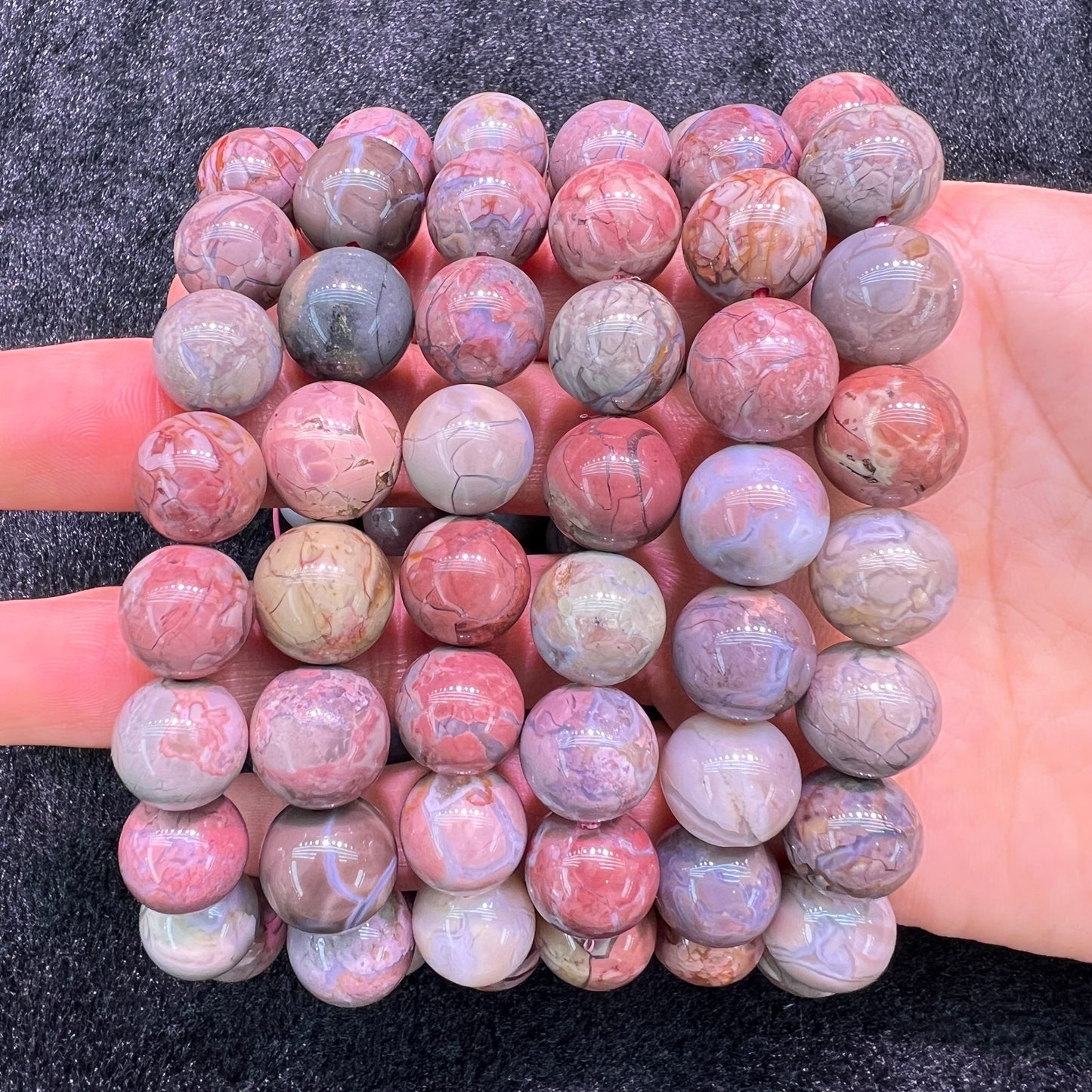 Cracked Alashan agate bracelet