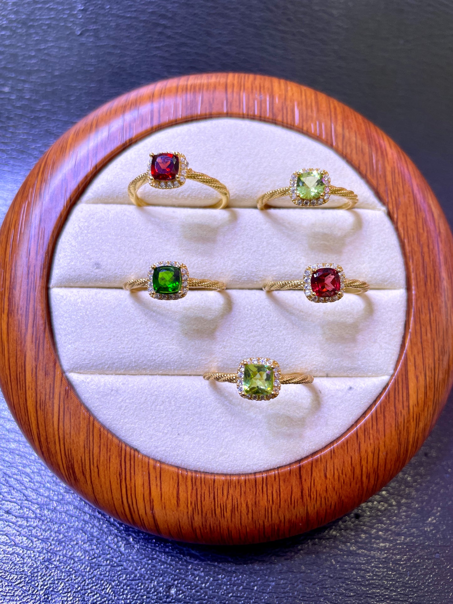 Garnet ring silver 925