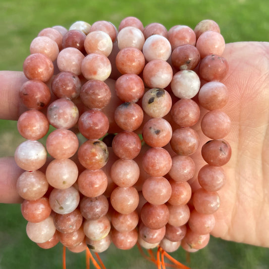 Peach blossom jade bracelet
