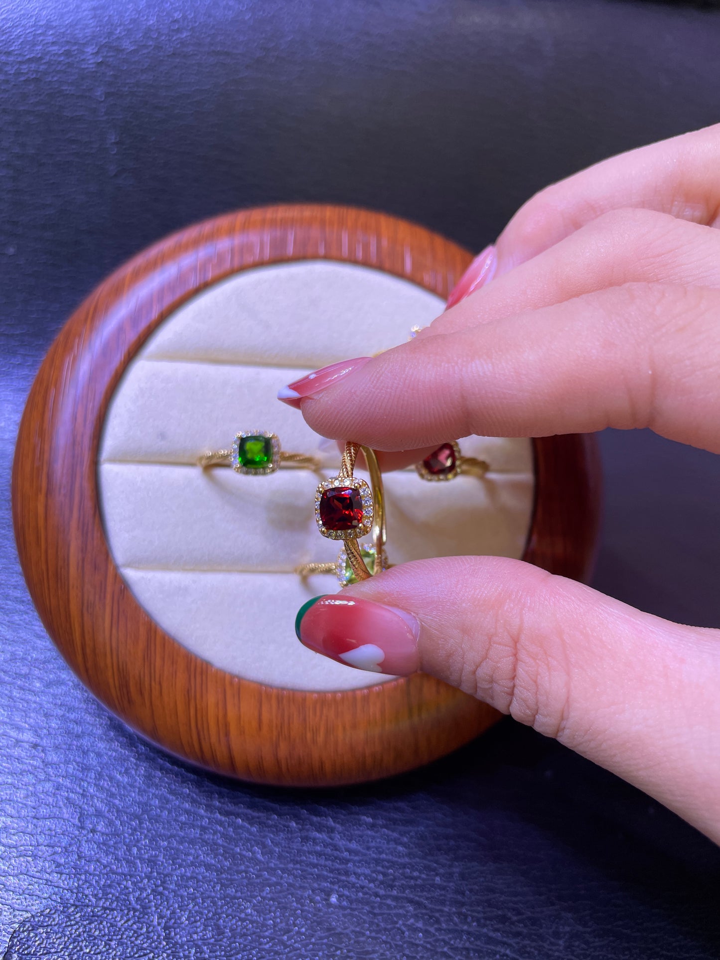 Garnet ring silver 925