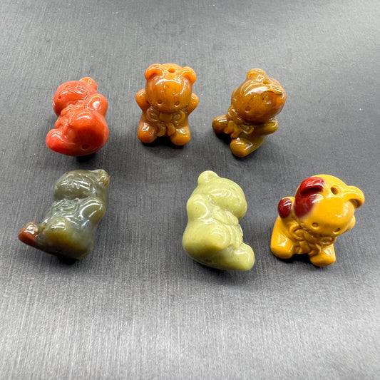 Alashan agate bear bead