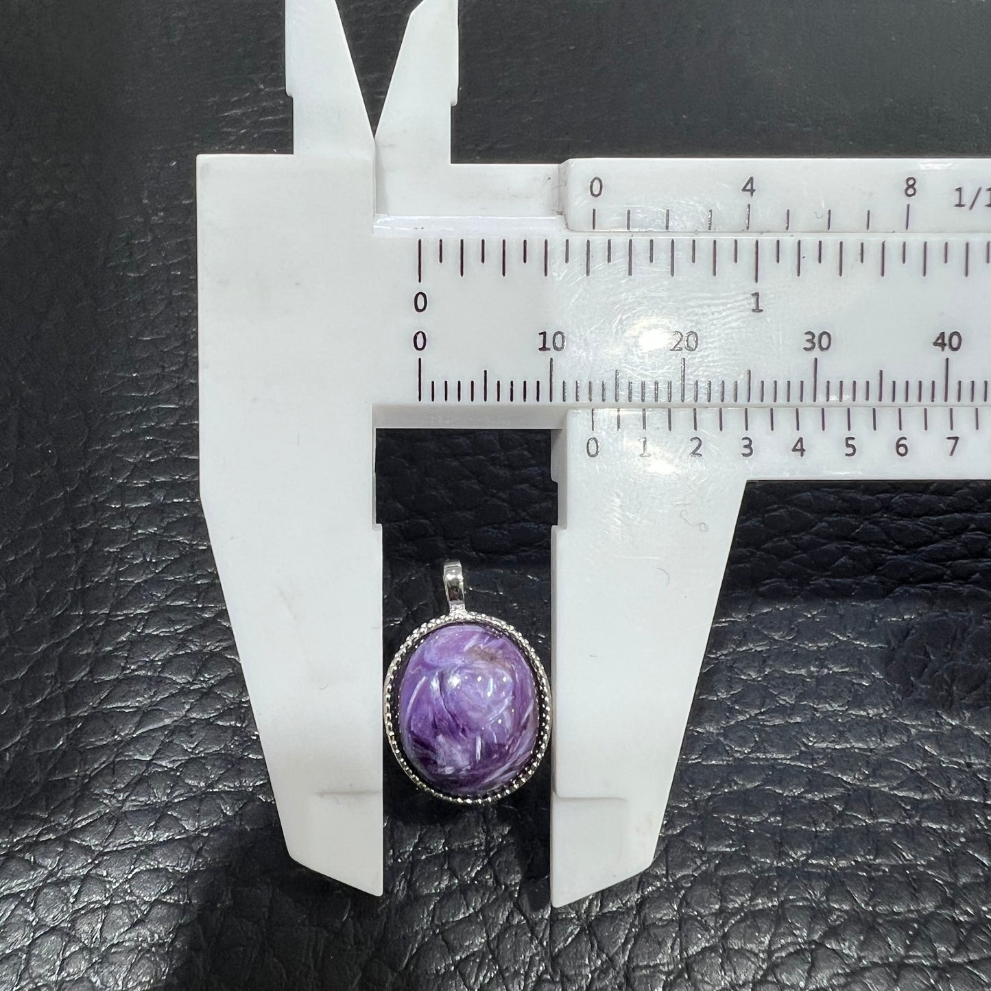 Charoite pendant silver