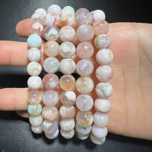 Flower agate bracelet