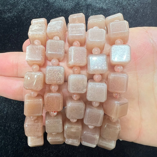 God sun stone cube bracelet