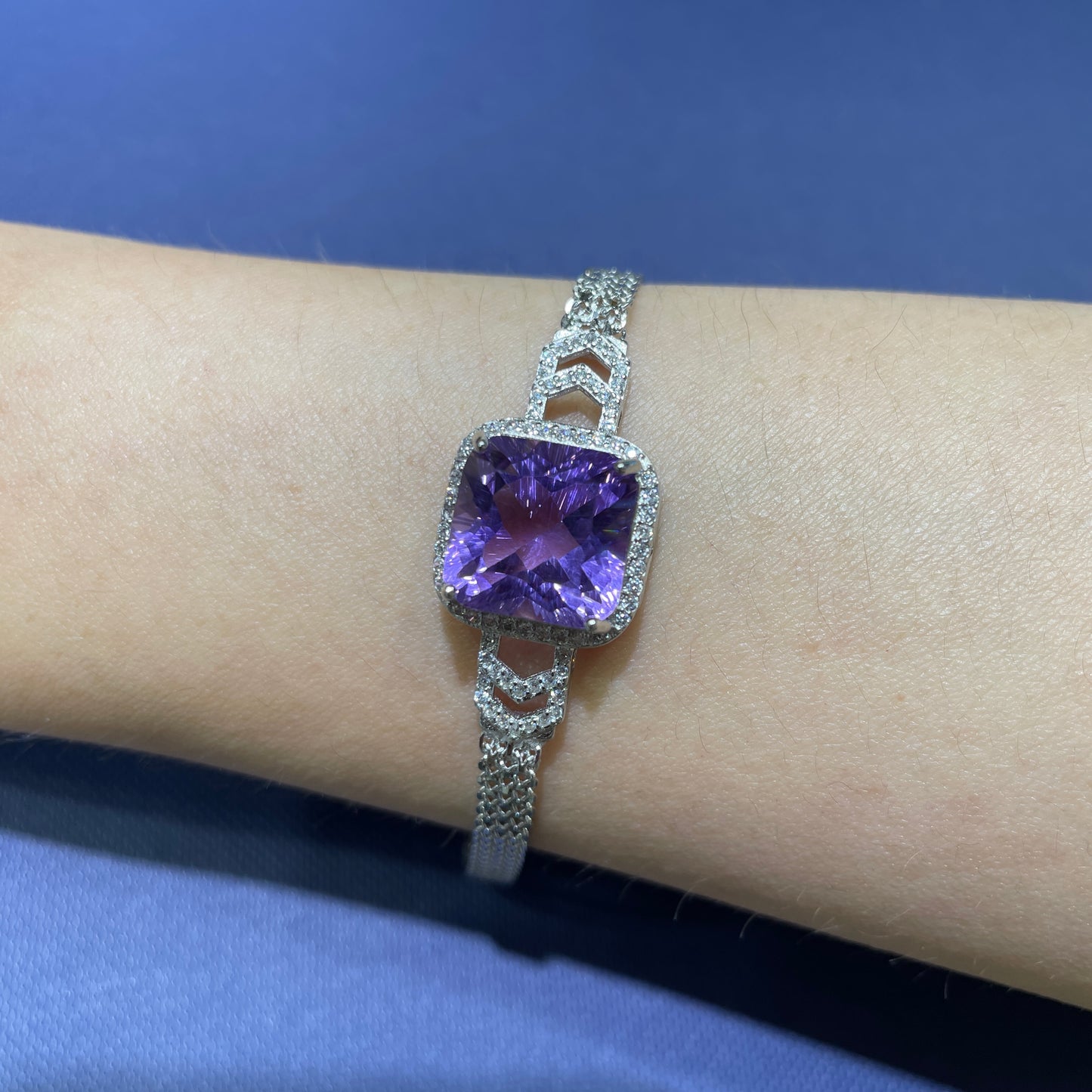Amethyst bracelet silver 925