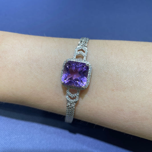 Amethyst bracelet silver 925