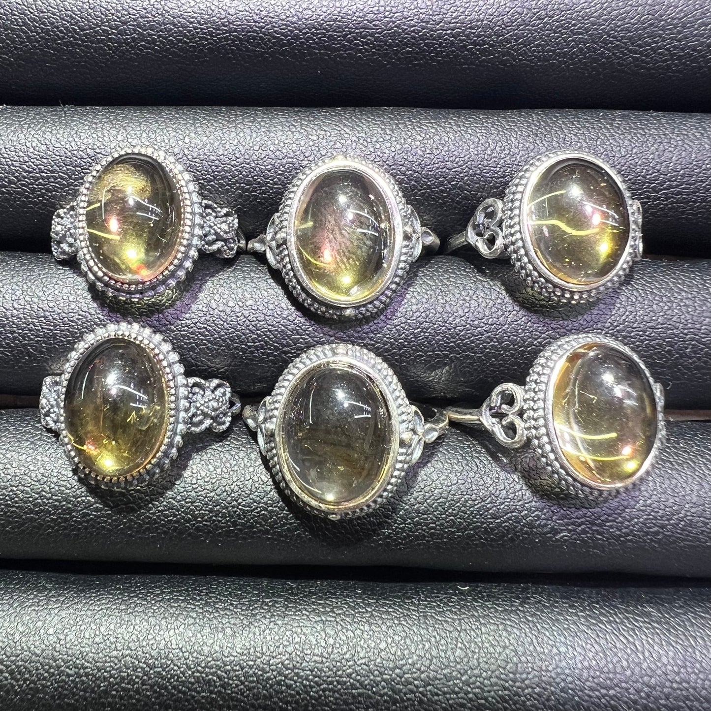 Citrine silver ring