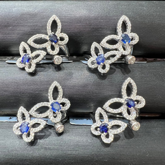 Sapphire ring silver 925