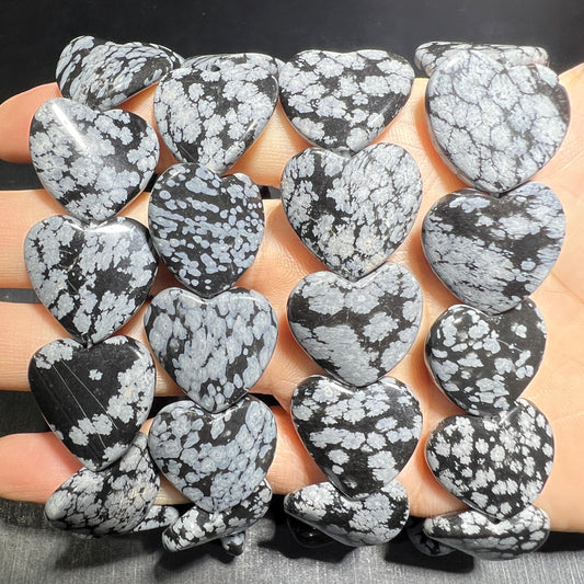 Snowflake obsidian bracelet