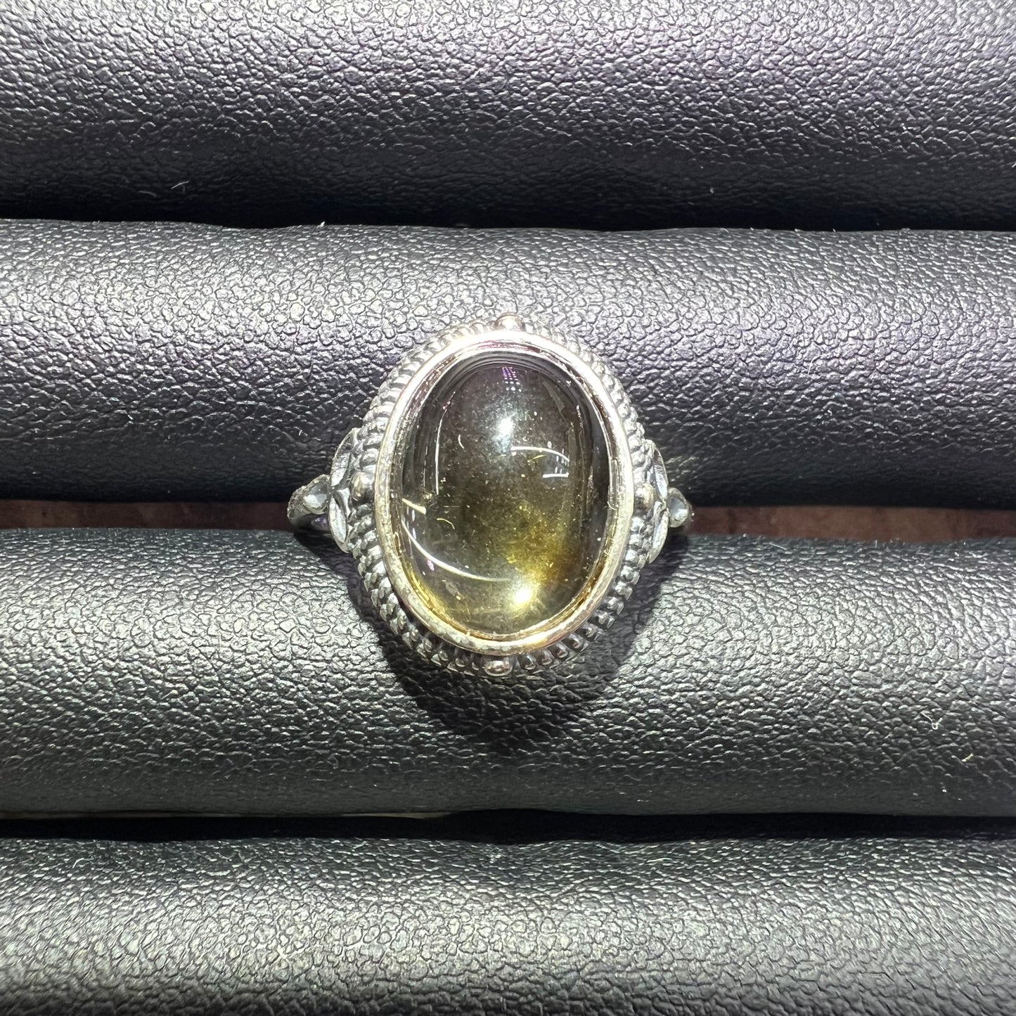 Citrine silver ring