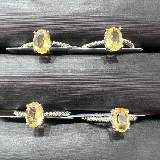 Citrine ring silver 925