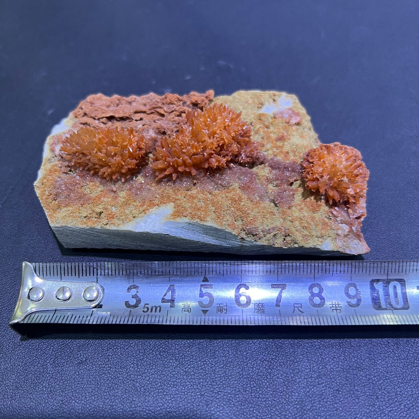 Red calcite specimen
