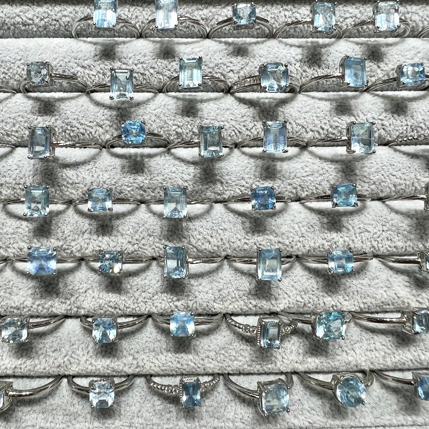 Aquamarine ring silver