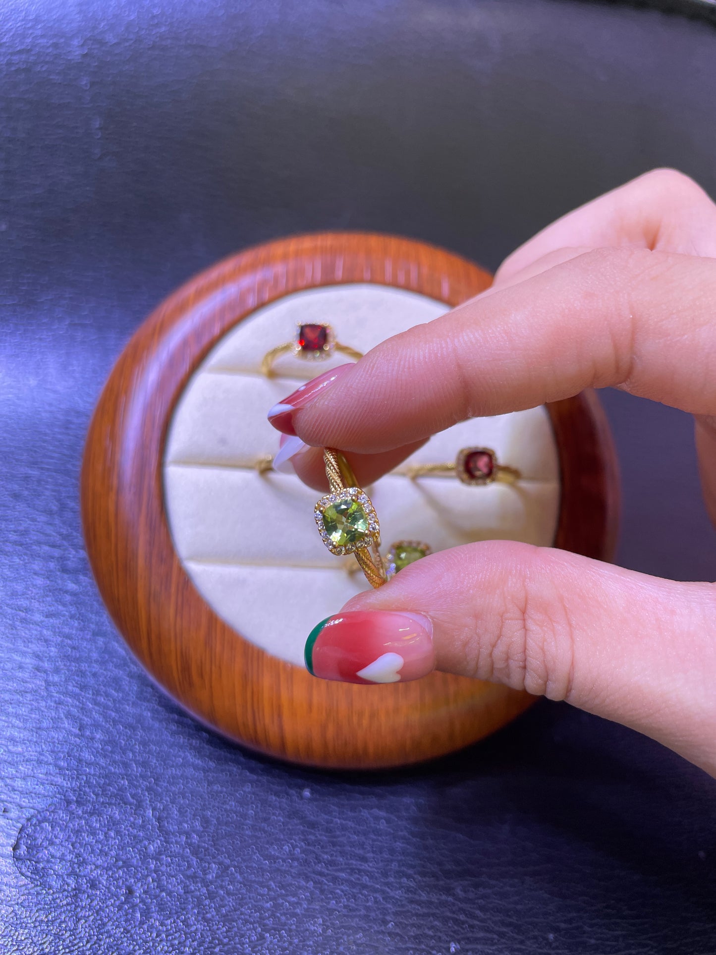 Garnet ring silver 925