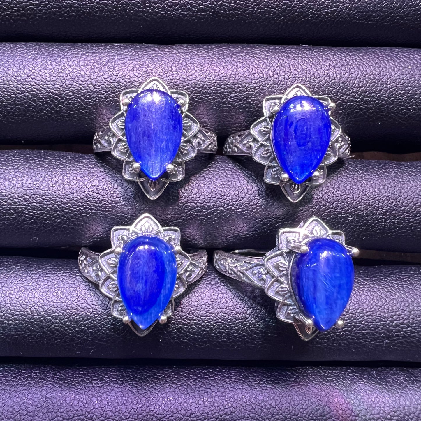 Kayanite silver ring