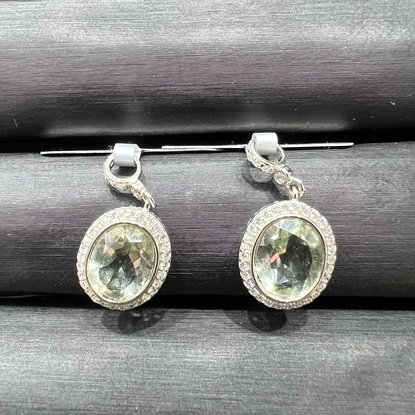 Green quartz pendant silver 925