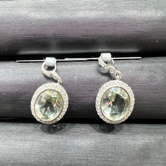 Green quartz pendant silver 925