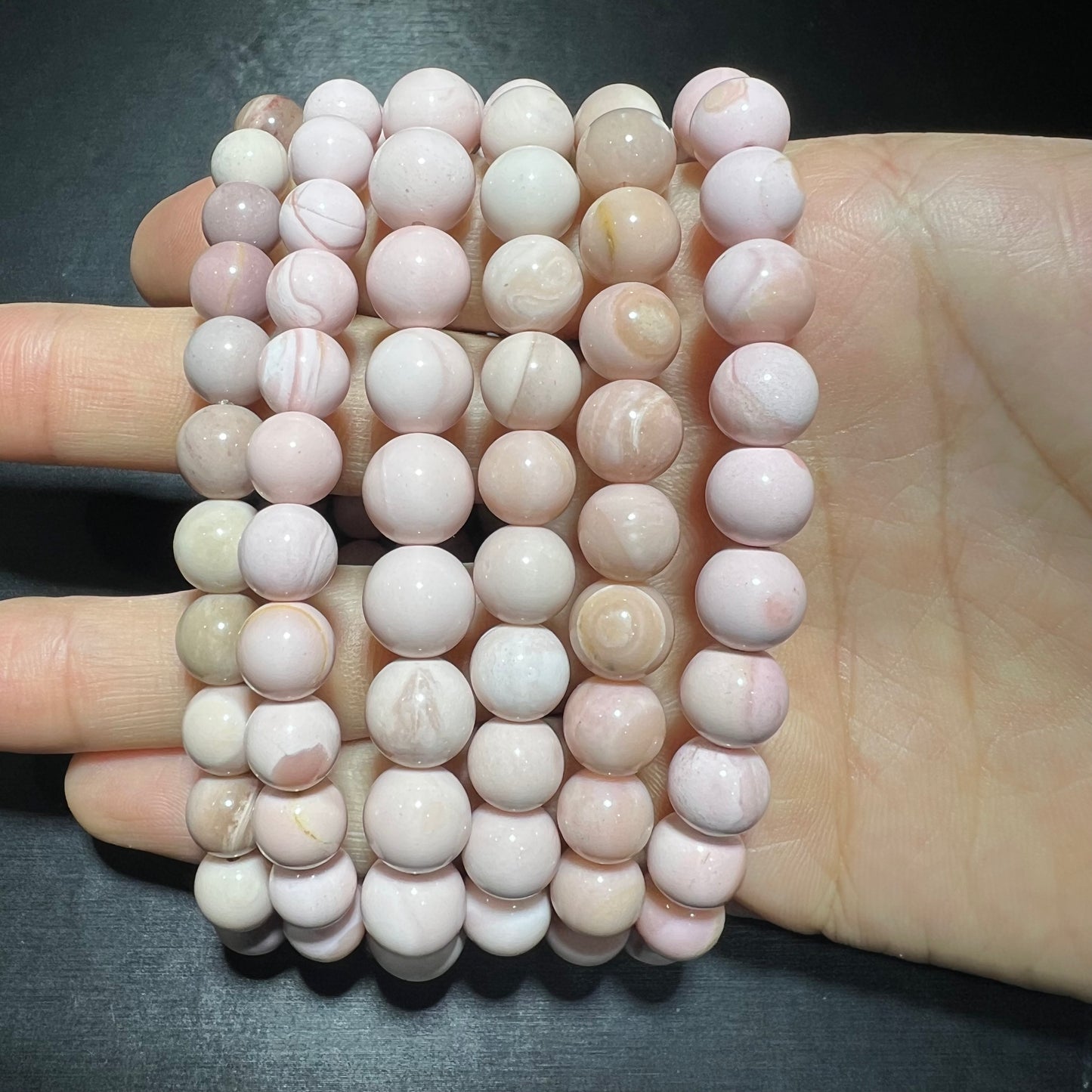 Pink opal bracelet