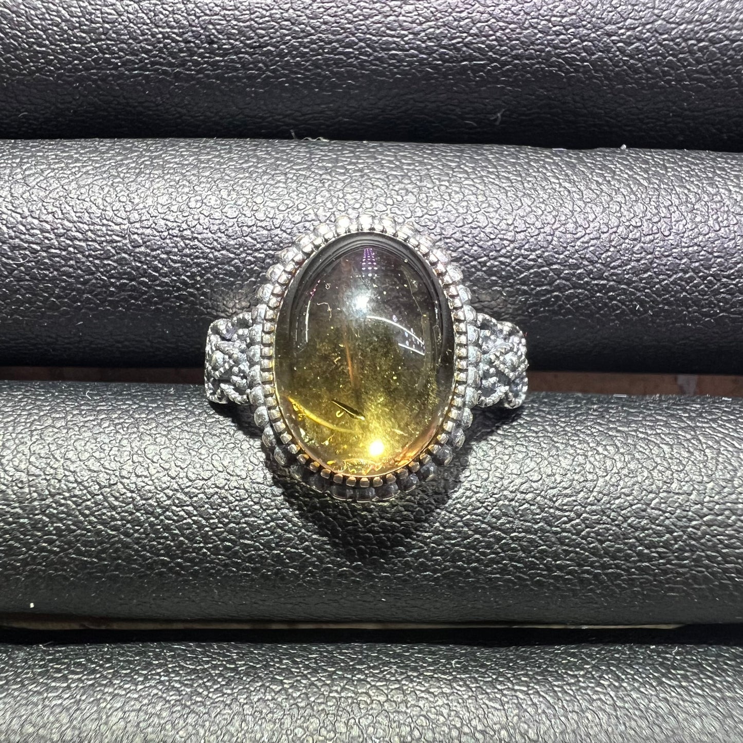 Citrine silver ring