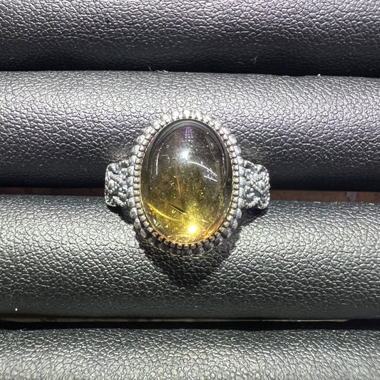 Citrine silver ring