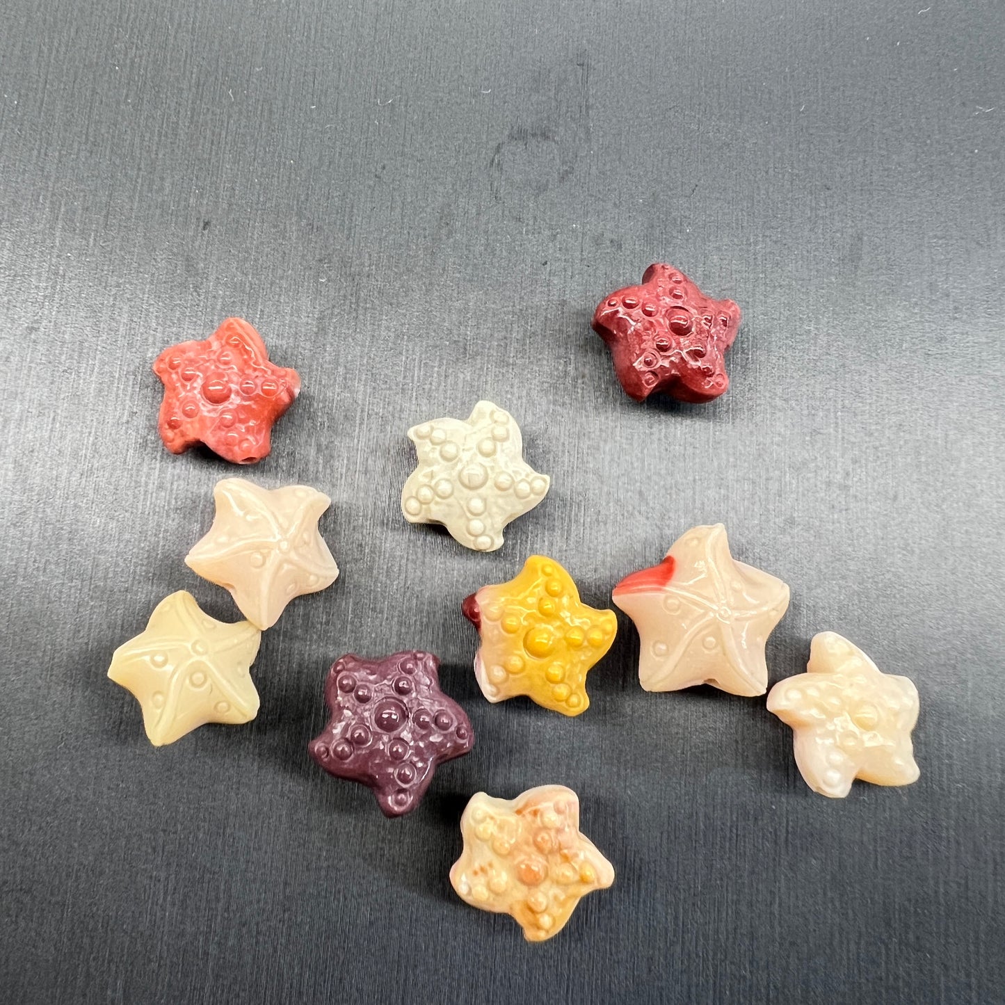 Alashan agate sea star bead