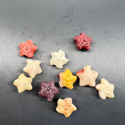 Alashan agate sea star bead