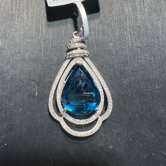 Topaz pendant silver925