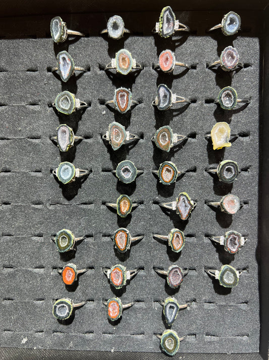 Geode ring silver 925