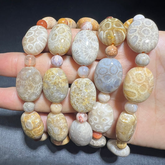 Coral jasper bracelet