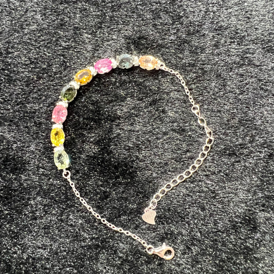 Tourmaline bracelet silver 925