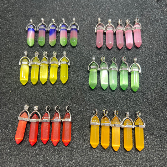 Cat eye Double point pendant