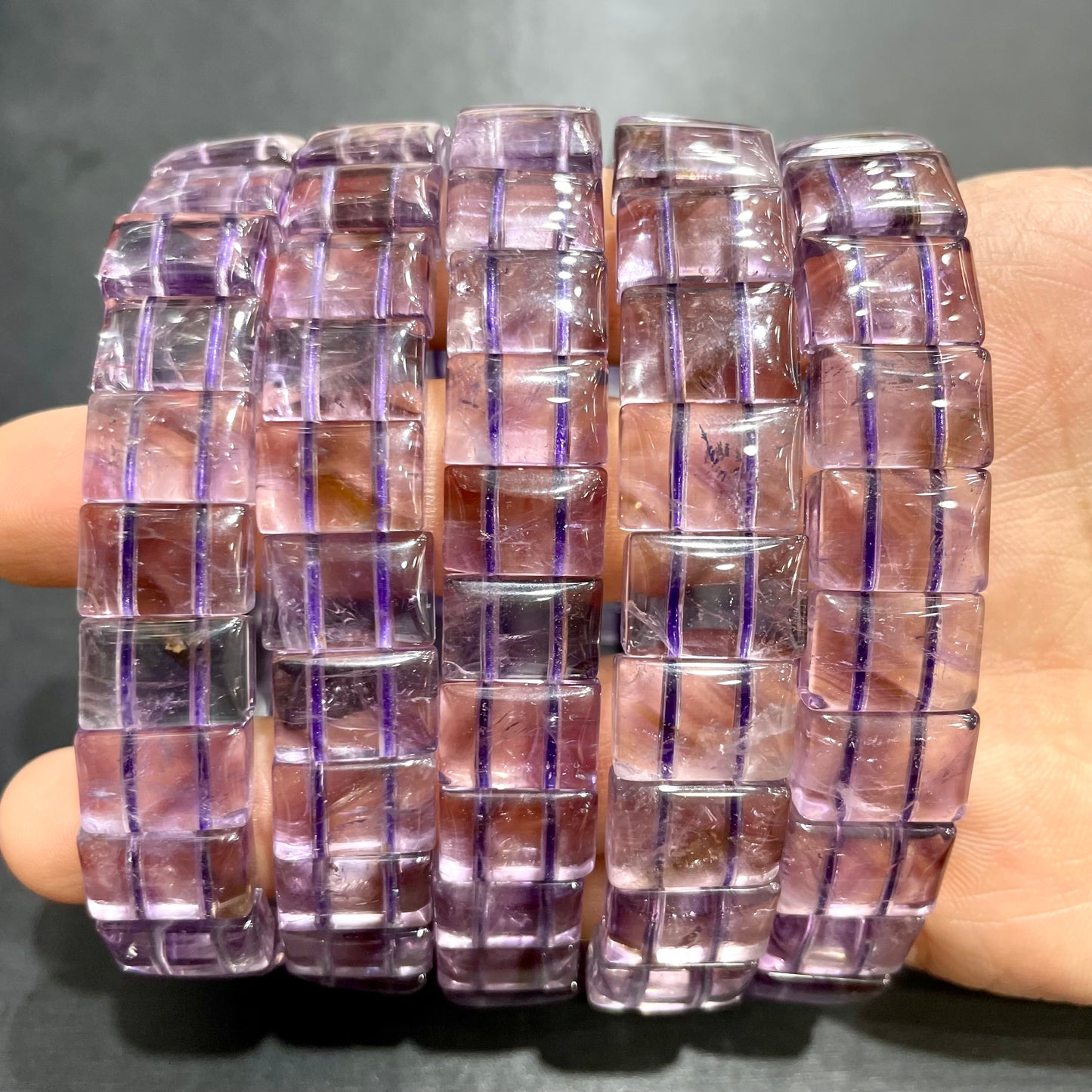Amethyst bangle bracelet