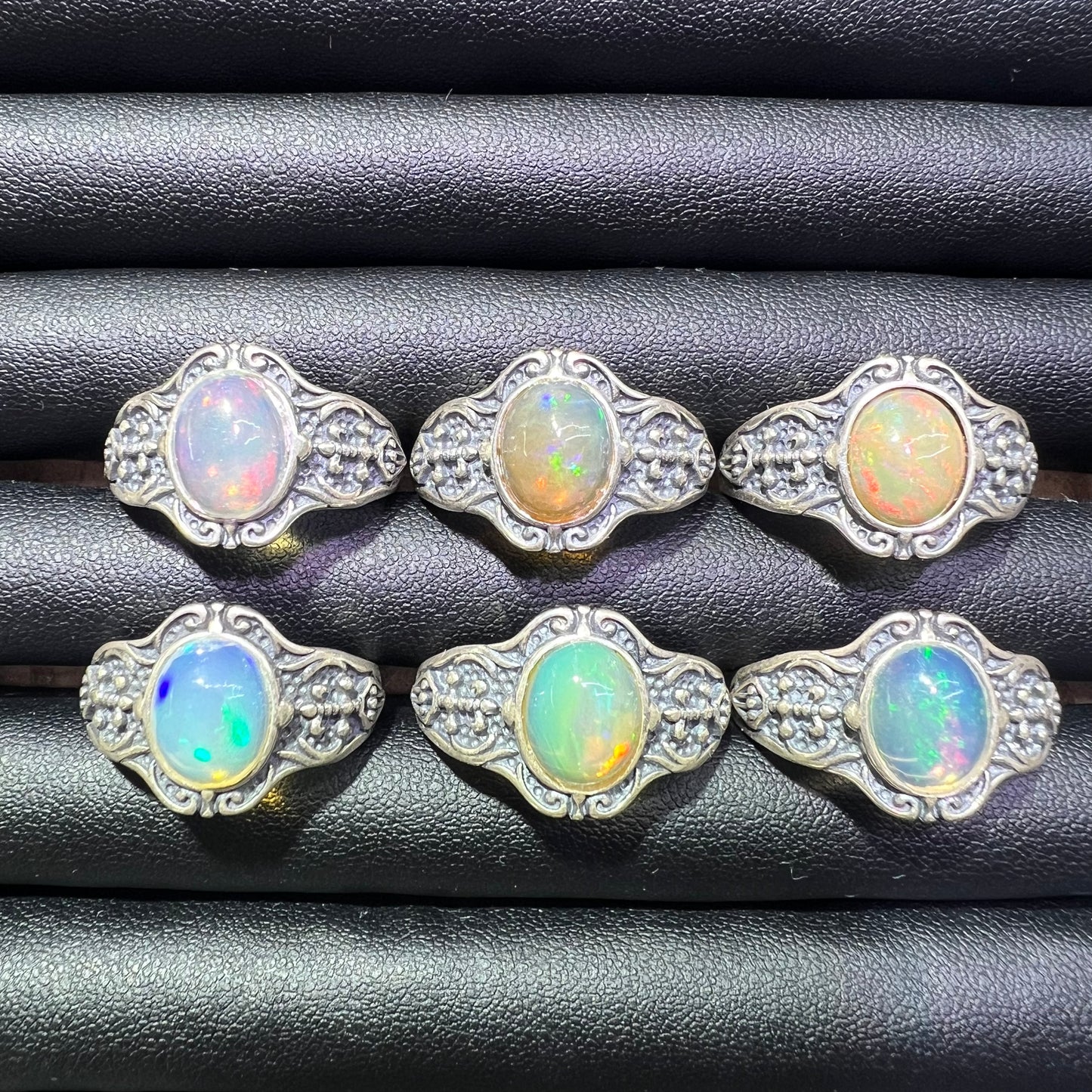 Opal silver ring