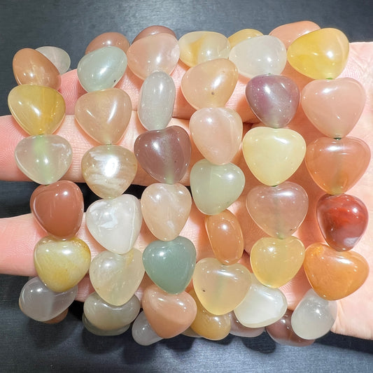 Agate heart bracelet