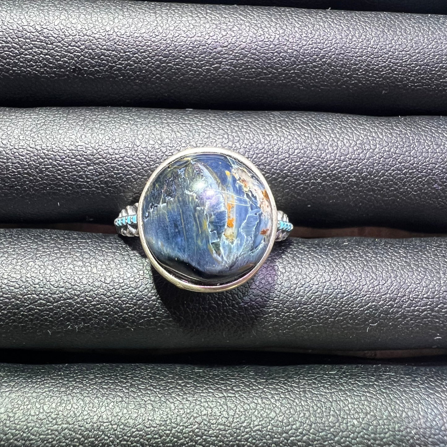 Petersite silver ring