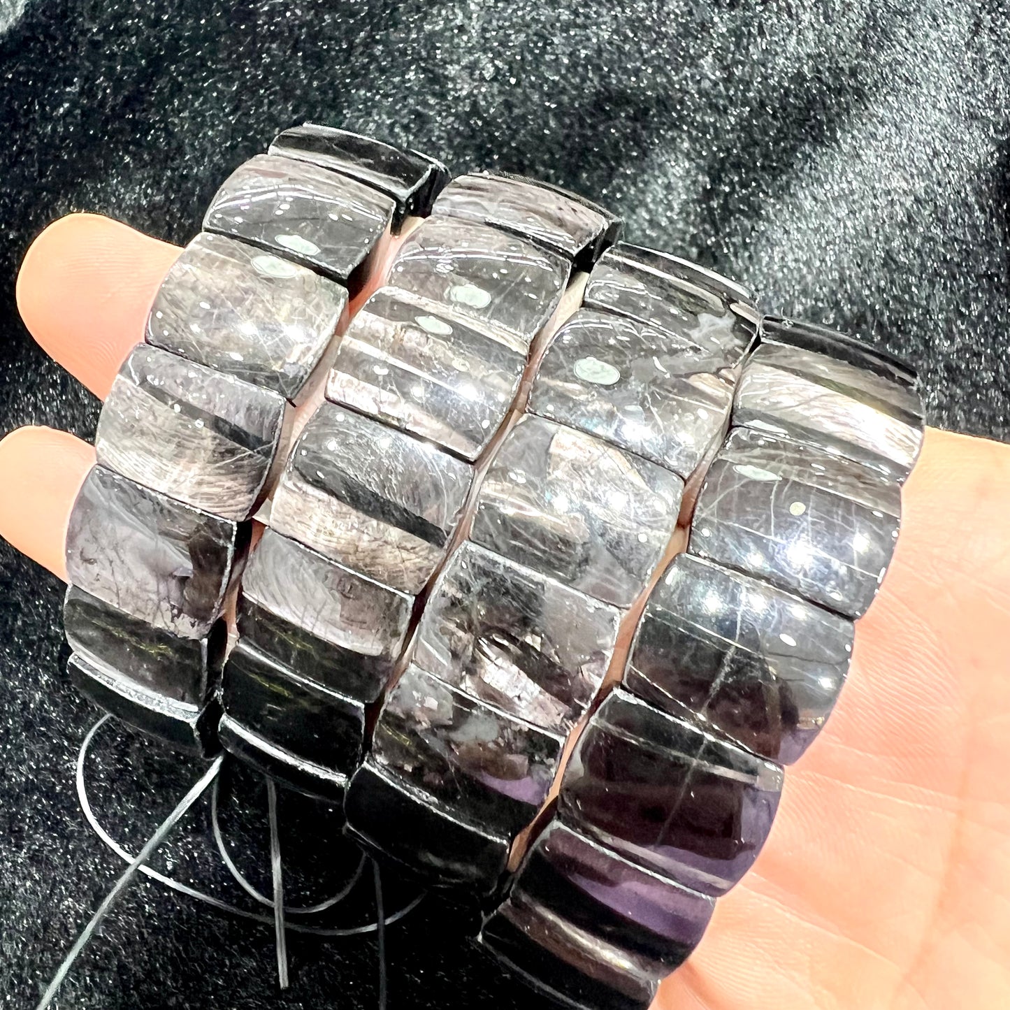 Hypersthene bangle bracelet