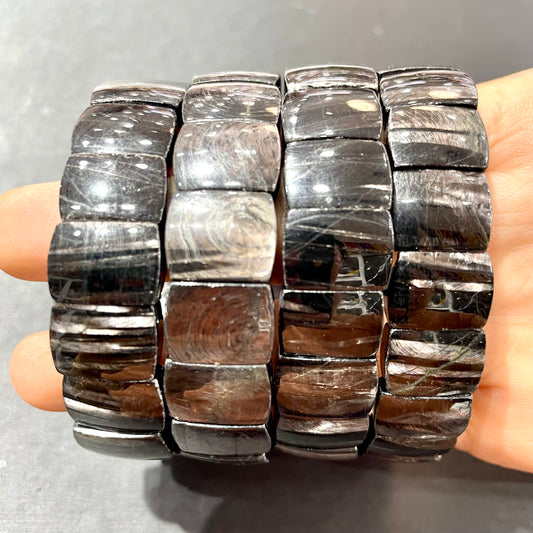 Hypersthene bangle bracelet