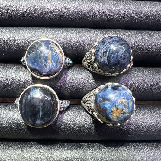 Petersite silver ring