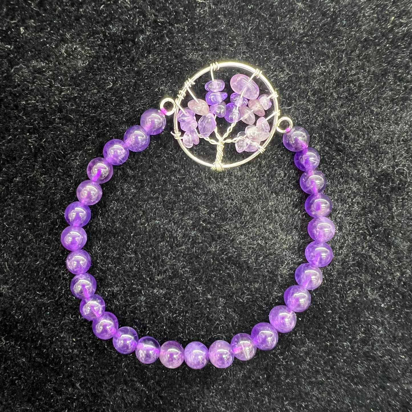 Amethyst lift tree bracelet