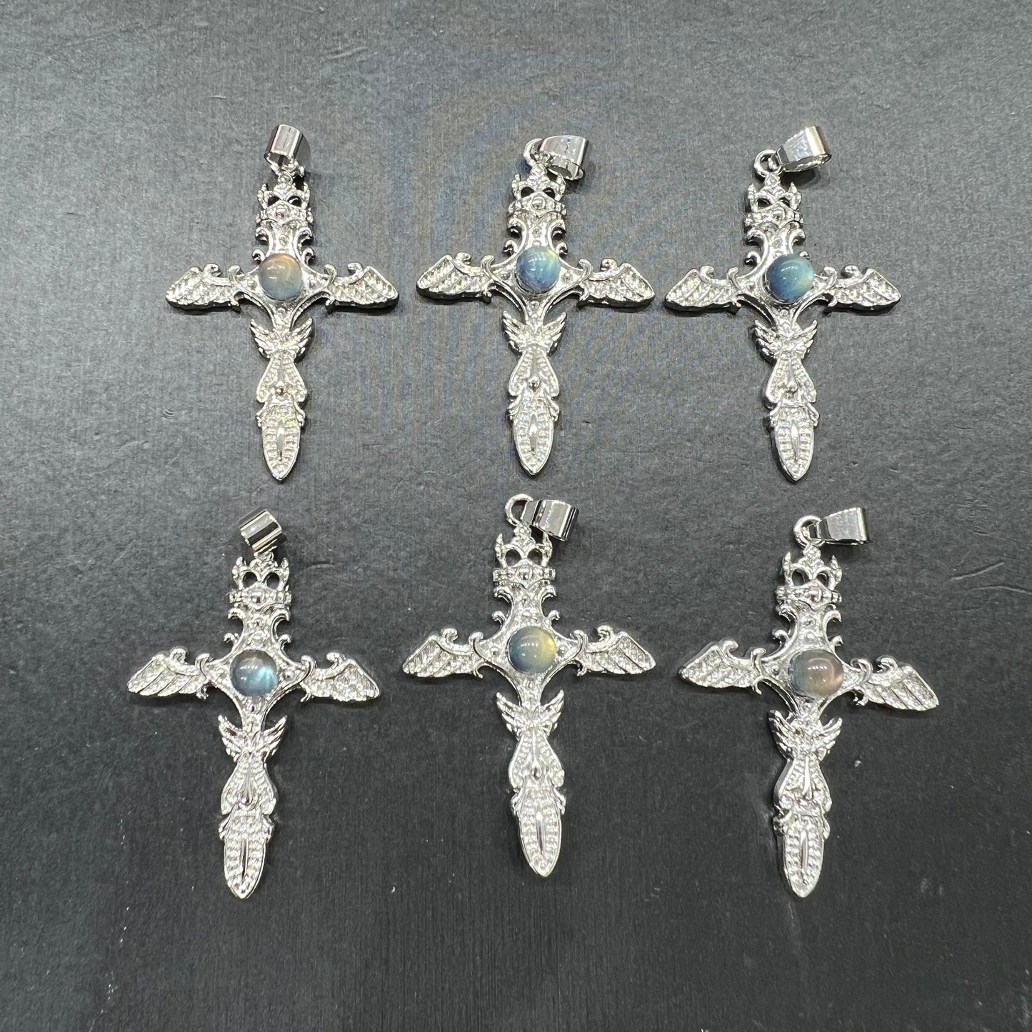 Labradorite pendant copper