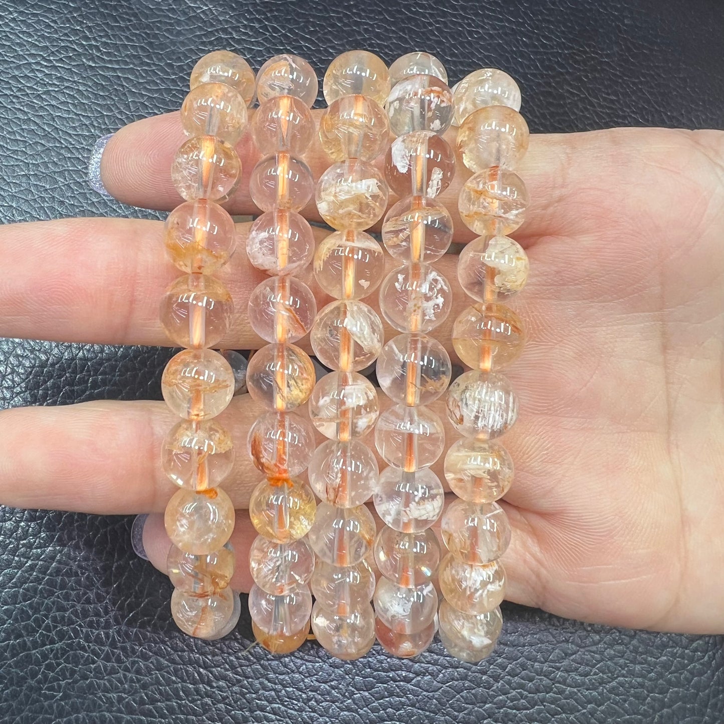 Snow garden quartz bracelet