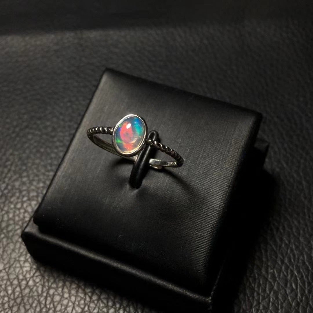 Opal ring silver 925