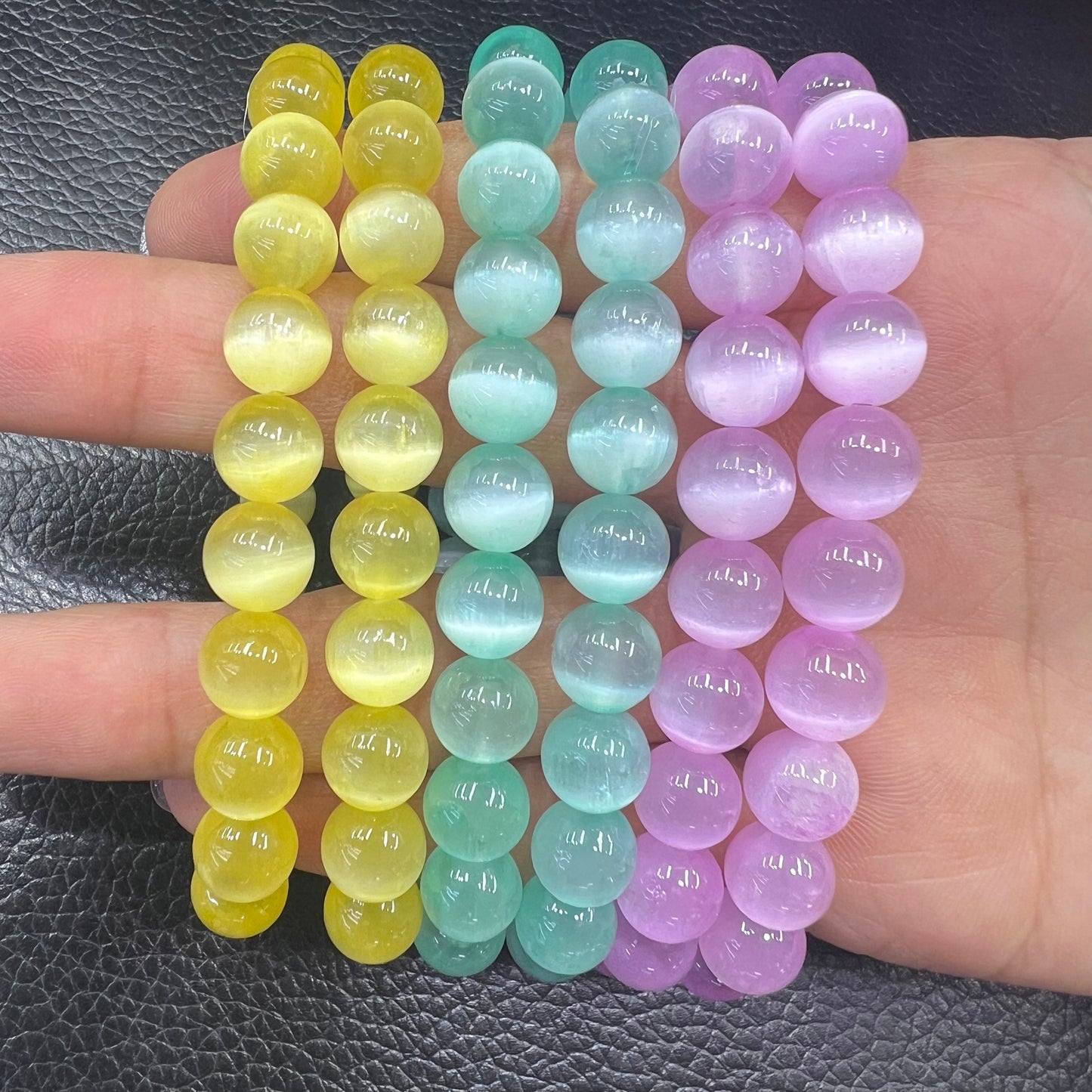 Colors selenite bracelet